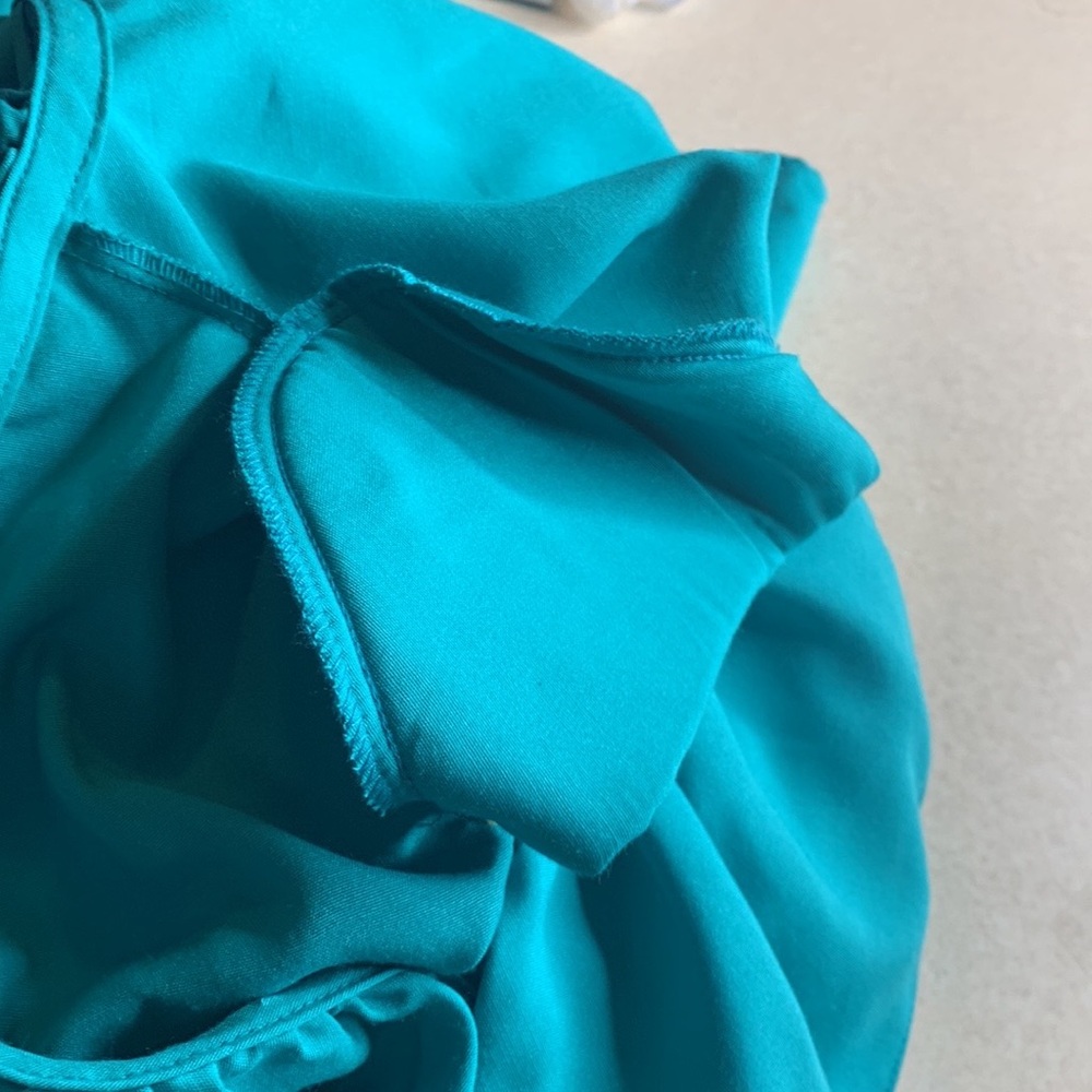 Vintage Worthington Teal Poet’s Blouse - Picture 9 of 11